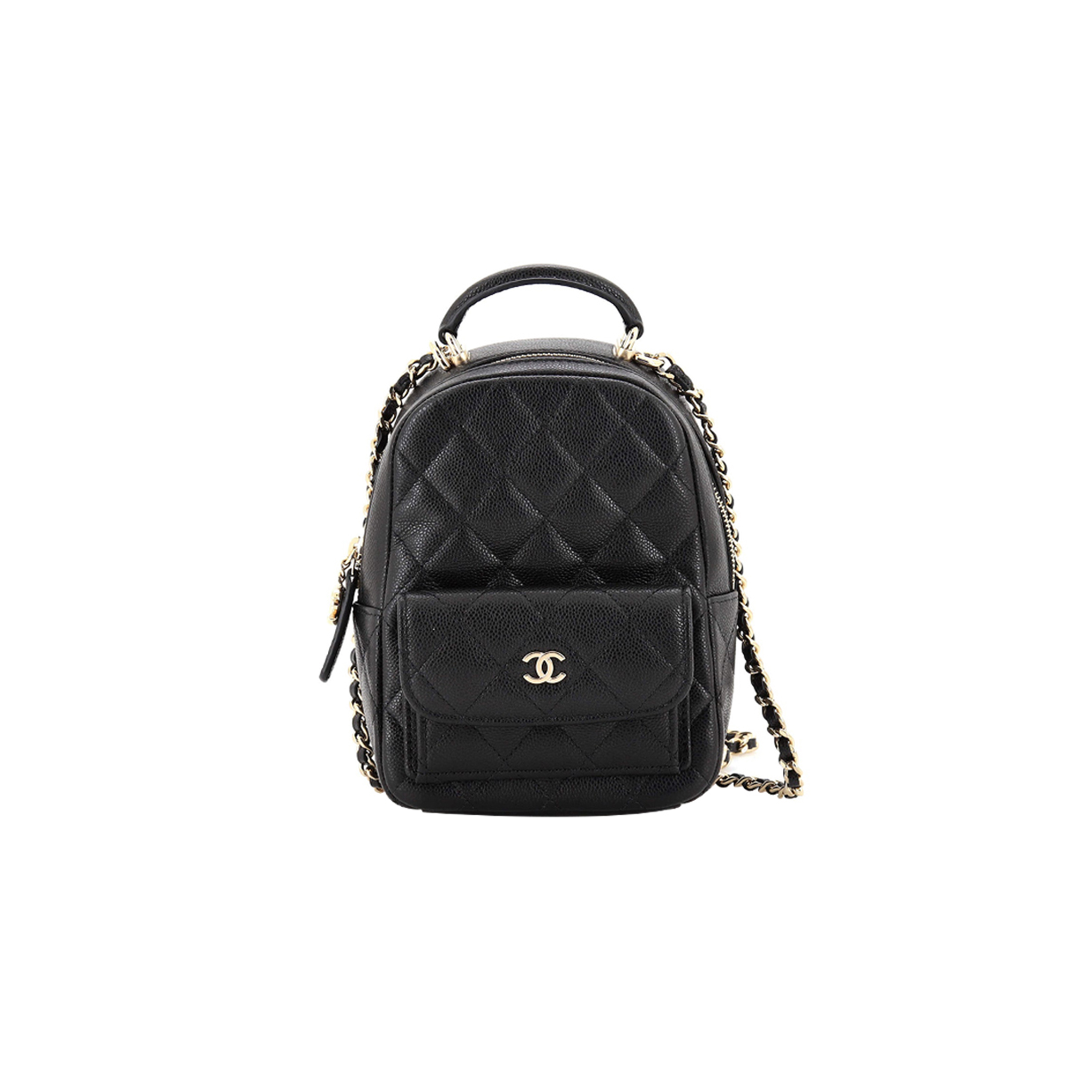 CHANEL MASTER CLASSIC CC CHAIN POCKET BACKPACK QUILTED CAVIAR MINI AP3753 (18*13*9cm)